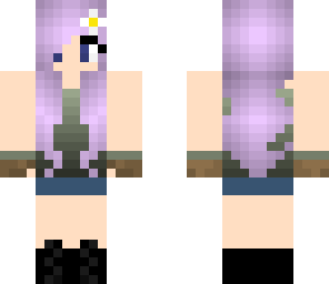 soldier girl with purple hair