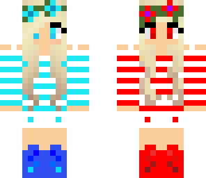 double red and blue girl