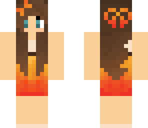 cute fire dress girl