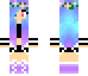 blue and purple girl