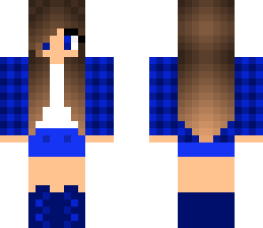 girl in blue checkered top