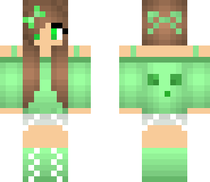 slime girl with brown hair