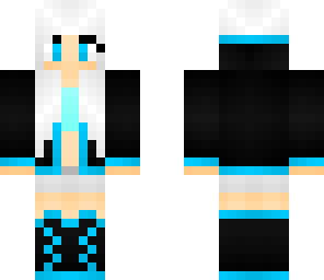 cute blue white black girl