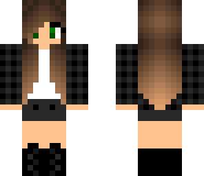 girl in black checkered top