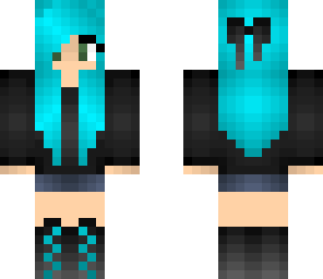 blue haired girl