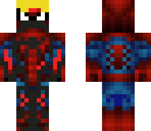 dark spiderman with blonde hair