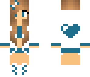 cyan heart girl