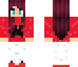 red goth girl