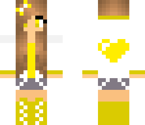 yellow heart girl