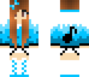 cute blue music girl