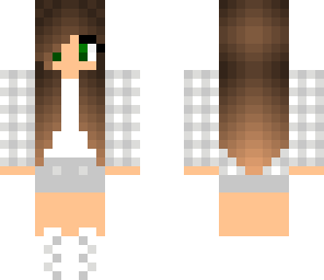girl in white checkered top