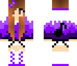 cute purple music girl