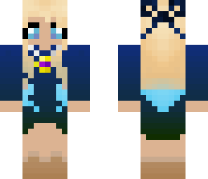 girl in blue dress-penguin_kraft