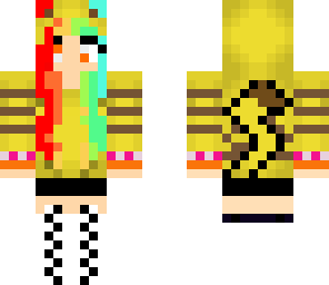 pikachu girl rainbow hair