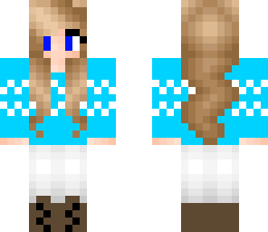 blue winter girl