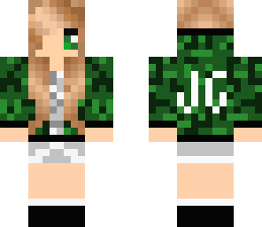 green hoodie girl