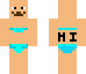 old man in  a bikini
