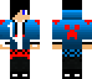 red and blue skin