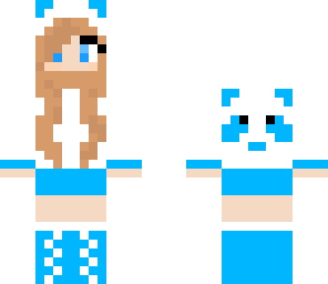 blue panda girl