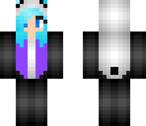 blue and purple panda