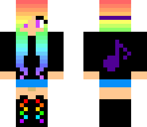 rainbow music girl