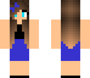 blue prom girl