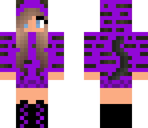 purple kitty hood