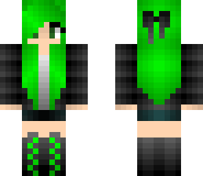 lime hair girl
