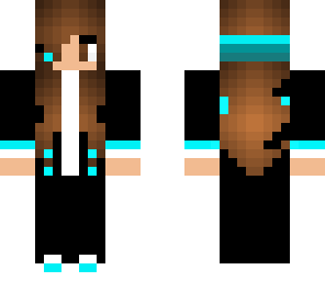 neon blue gamer girl