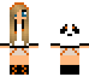 orange sandy blonde panda girl