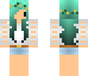 kawaii blue hair girl