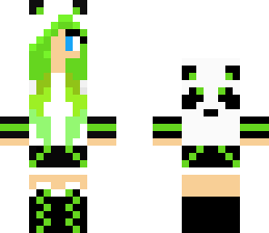 green panda teen girl