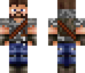 steve hunter brown beard blue eyes gray top shirt