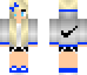 blue nike girl