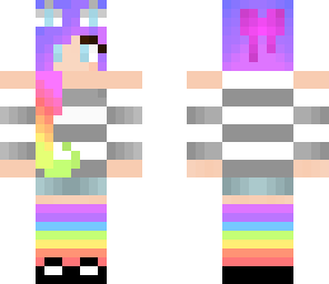 cute teenage rainbow girl