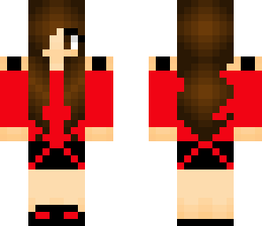 brown haired  red girl