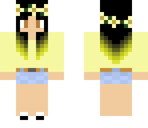 yellow girl tip dye