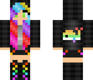 rainbow whale girl