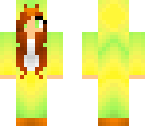 green and yellow penguin girl