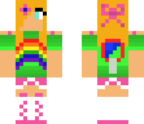 green rainbow girl