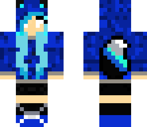edited blue wolf girl