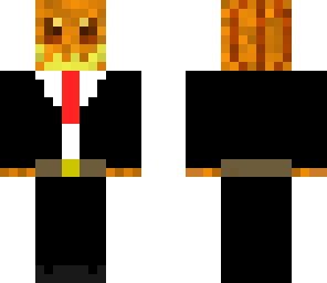 halloween pumpkin in a suit