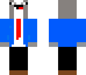dolphin in a blue suit