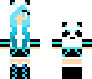 blue panda girl
