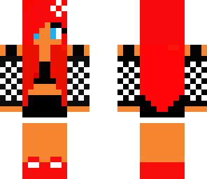 red black white girl