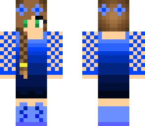 girl in blue dress
