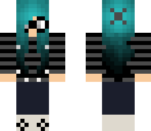 dark nerd with blue hair winter clothes