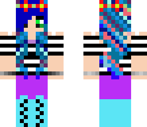 blue and purple girl