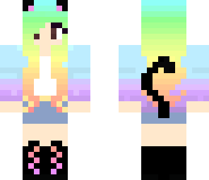 rainbow cat girl