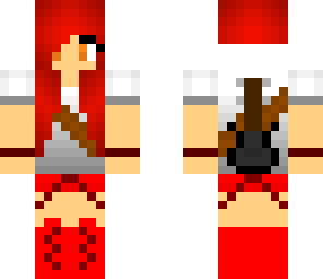 red guitar girl